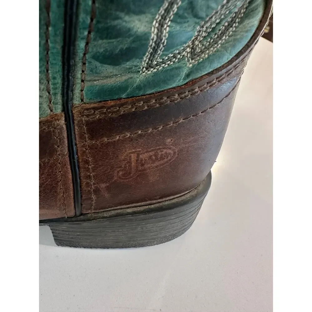 Justin Children's Bowline Junior Sapphire Blue Western Boots, Size 4